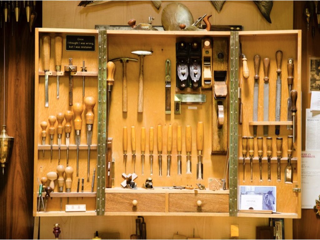 a nice selection of woodworking tools